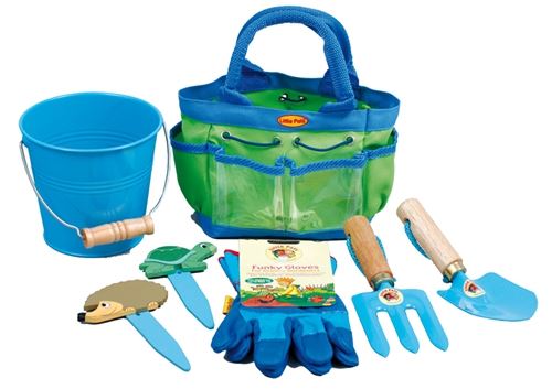 Little Pals - Sac de jardinage enfant 6 accessoires Vert/Bleu