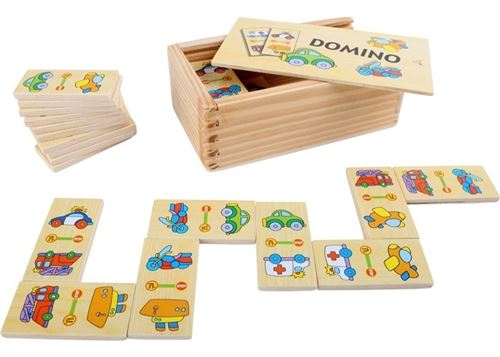 Small Foot jeu de dominos Véhicules 28 pierres 6 cm