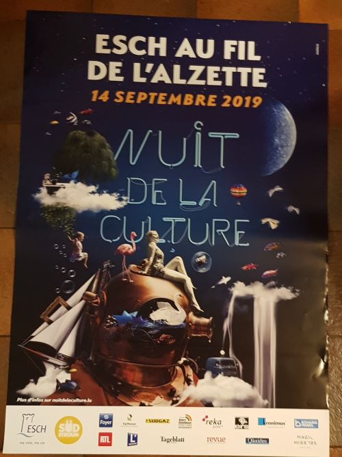 Esch Au Fil de l'Alzette Sept 2019 - Nuit de la Culture - AFFICHE