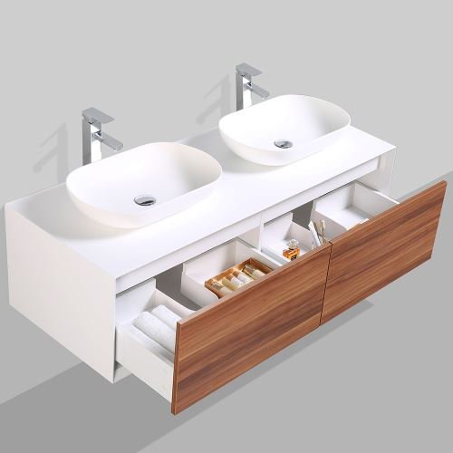 Meuble Salle De Bain Avec Colonne De Rangement Double Vasque Java