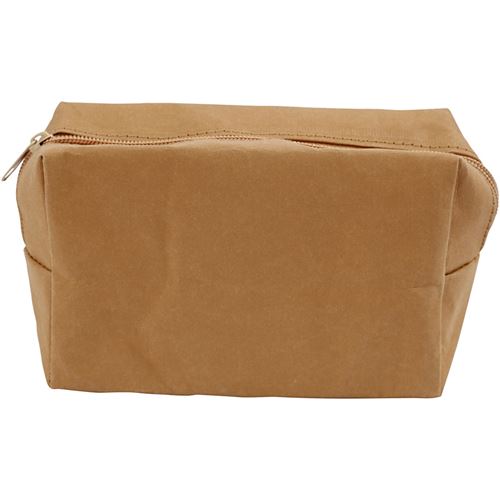 Creotime portefeuille cuir papier marron 16,5 cm
