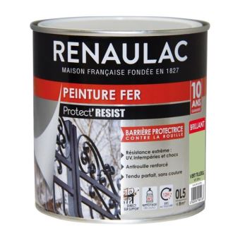 Renaulac Peinture Fer Vert Tilleul Brillant Garantie 10 Ans