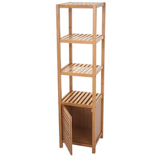 Etagere De Salle De Bains Hwc B18 Armoire Commode Bambou
