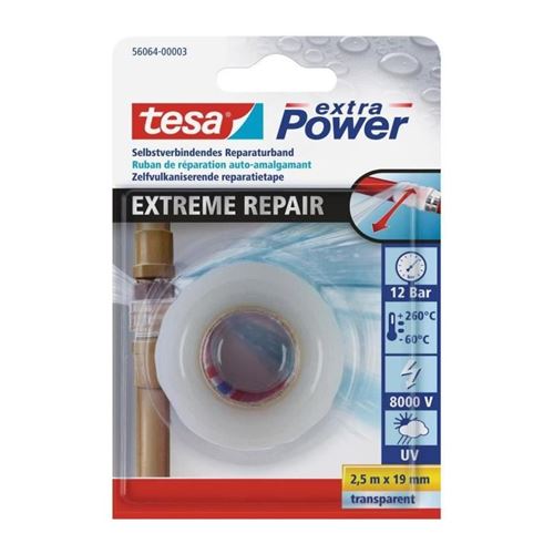 tesa joint auto amalgamant 'silicone' - 2,5m x 19mm - transparent