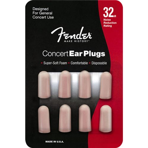 Fender - Concert Series Foam Ear Plugs, 4 Sets - Bouchons d'oreilles