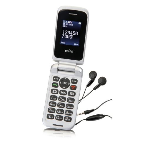 SWITEL M230 - Téléphone mobile - double SIM - microSDHC slot - GSM - 160 x 128 pixels - TFT - RAM 32 Mo - 0,3 MP