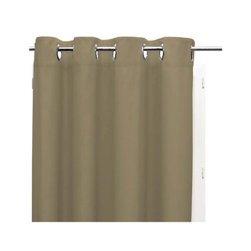 Rideau isolant et occultant à oeillets - 140 x 240 cm - Taupe