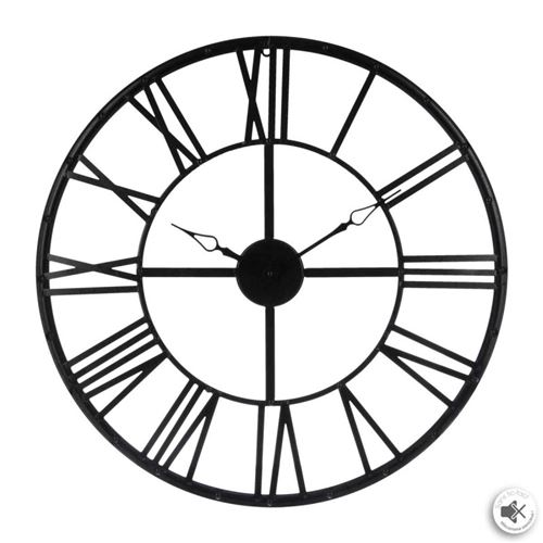 Horloge chiffres romains vintage 70 cm noir