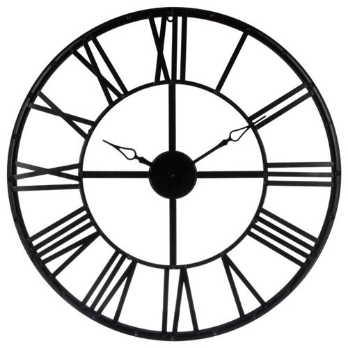Horloge chiffres romains vintage 70 cm noir