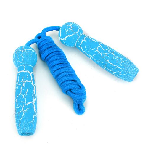 Corde à Sauter en bois réglable enfants bleu