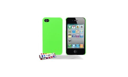 Coque Rigide le Pearls Vert + 3 Films Apple Iphone 4s