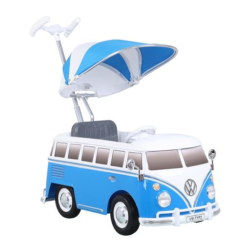 Rollplay pousser la voiture avec parasol Volkswagen bus T2 bleu / blanc