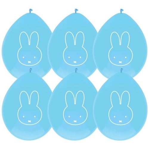 Haza Original ballons Miffy bleu 6-pièces 30 cm