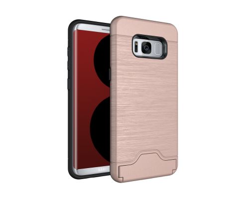 Housse étui Coque antichoc avec fente pour carte pour Samsung Galaxy Note 10 Plus - Or rose -173