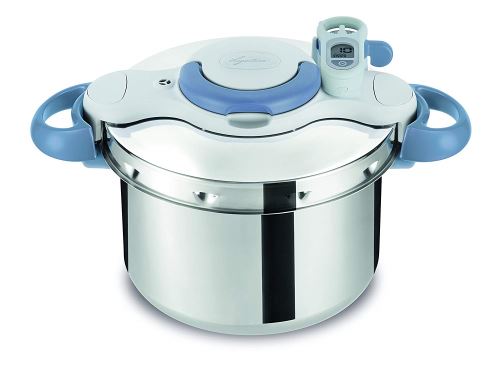 Lagostina clipsominut 'Perfect Autocuiseur avec minuteur, 6 l, Acier Inoxydable, Acier et Bleu