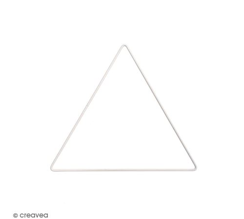 Anneau en métal Triangle - blanc - 20 cm