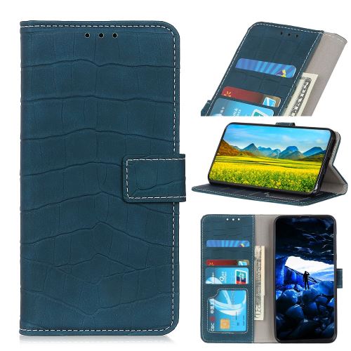 Etui en PU crocodile vert foncé avec support pour votre Xiaomi Redmi K20/K20 Pro/Mi 9T/Mi 9T Pro