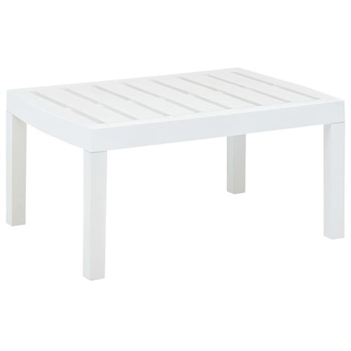 Vidaxl Blanc Table De Jardin 78X55x38 Cm Plastique - Image 3