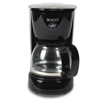 Cafetière électrique Sogo 0,6L, 650W - 4/6 tasses, avec filtre