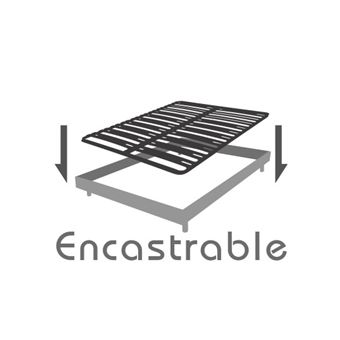 EBAC Sommier 90 x 190 C034 lombalattes 90x190cm