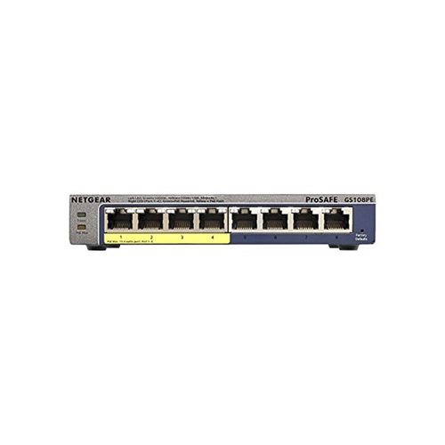 NETGEAR ProSafe Plus GS108PE - switch - 8 poorten - onbeheerd