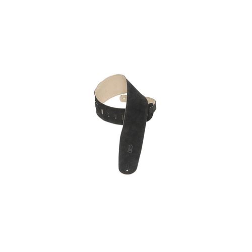 Levy's Leathers Noir Levy's Ms4-Blk - Sangle En Daim Pour Guitare Basse - Black