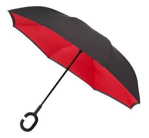 Impliva parapluie Inside Out ouverture main 107 cm rouge/noir