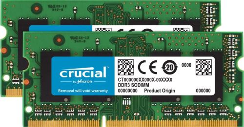 Crucial CT2KIT51264BF160BJ 8Go Kit (4Gox2) (DDR3L, 1600 MT/s, PC3L-12800, Single Rank, SODIMM, 204-Pin) Mémoire