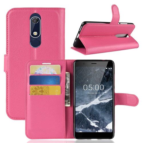 Etui Housse Portefeuille Pour Nokia 5.1 2018 - Rose
