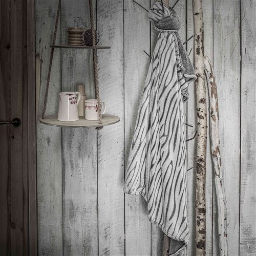 Plaid Today Chalet Écorce gris 125x150