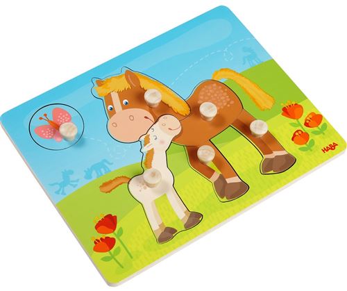 Haba puzzle cheval famille 6 pièces