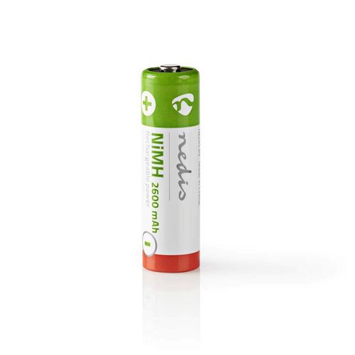 Nedis BANM26HR64B Pile Rechargeable Ni-MH AA 1.2 V 2 600 mAh 4 pièces Blister