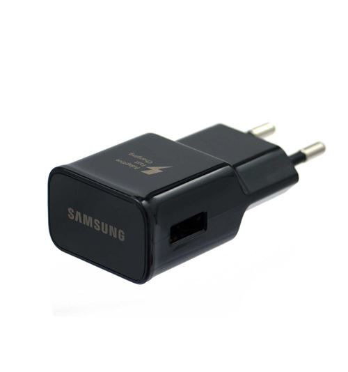 Chargeur Samsung charge rapide 15W AFC 2A noir avec câble 150cm