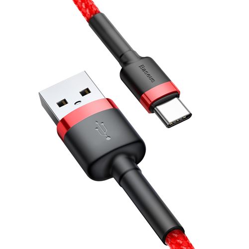 Câble USB vers USB Type C Charge & Synchro Charge Rapide 50cm Baseus - Rouge
