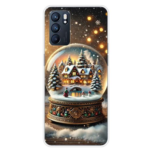 Coque en silicone imprimée compatible Oppo Reno 6 5G NO Globe Féérique