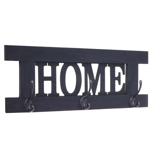 Garderobe murale MENDLER HWC-C60 Home style shabby chic 55x21cm gris foncé