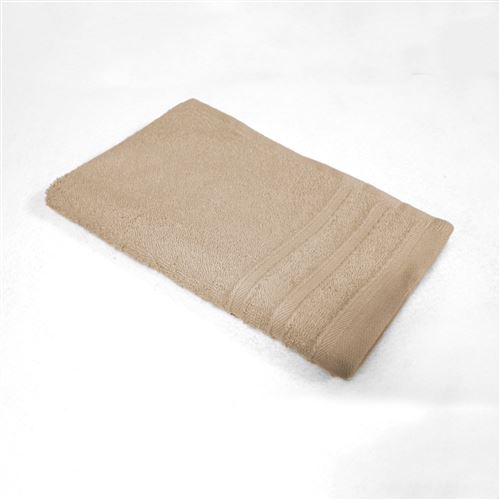 Serviette invite 30 x 50 cm eponge unie vitamine Taupe
