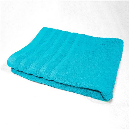 Drap de douche 70 x 130 cm eponge unie vitamine Turquoise