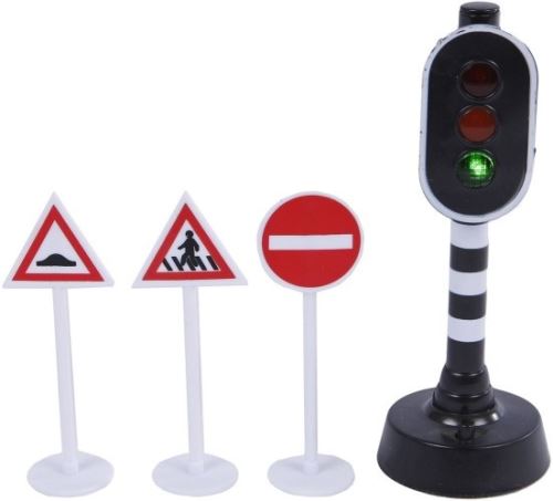 Kids Globe kit de circulation 12 cm noir/rouge/blanc 4 pièces