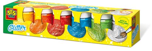 SES Creative peinture pour affiche Glitter45 ml 6 couleurs