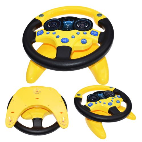 Simulation Petit Copilot Volant Directeur Jouët simulé pour Enfants jaune WEN085