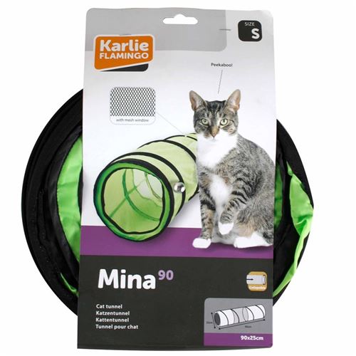Comparer les prix de FLAMINGO Tunnel de jeu pour chats 25 x 90 cm Vert 1030810