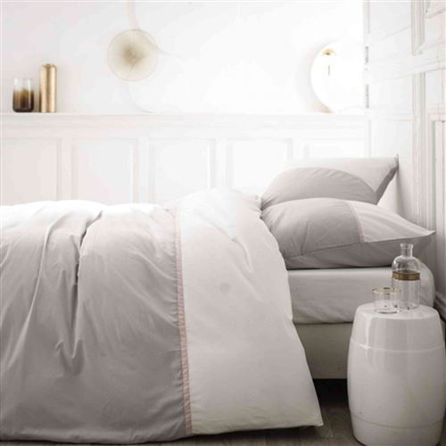 Parure de lit percale Today Gabin zinc 240x220