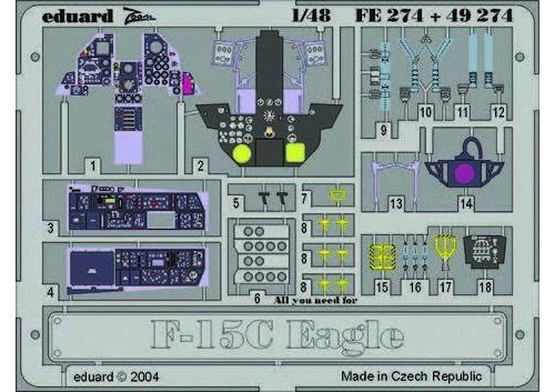 F-15c Eagle Interior Set - 1:48e - Eduard Accessories