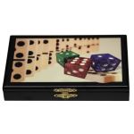 Jeu de Dominos en coffret - Motif Dés et dominos