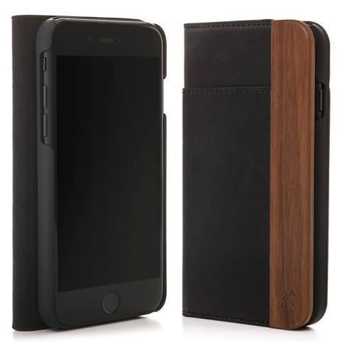 Coque pour iPhone 7 Plus, 8 Plus en bois véritable Noyer Woodcessories EcoWallet