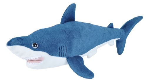 Wild Republic requin en peluche junior 38 cm en peluche bleu/blanc