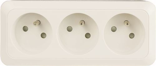 bloc multiprise a câbler celesta blanc - 3 prises 2 pôles + terre