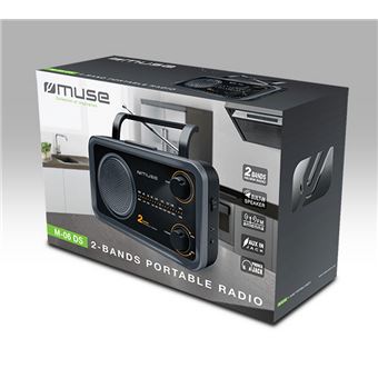 RADIO PORTABLE MUSE M-091-R - Fonctions Heure Réveil Sommeil Et Repetition D Alarme Radio Fm Reveil Radio Ou Buzzer