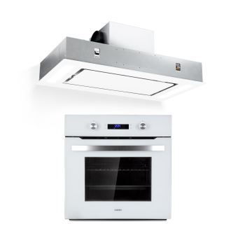 570 Sur Klarstein Gusteau Remy Set Four Encastrable Hotte De Plafond 90cm Inox Blanc Four Achat Prix Fnac